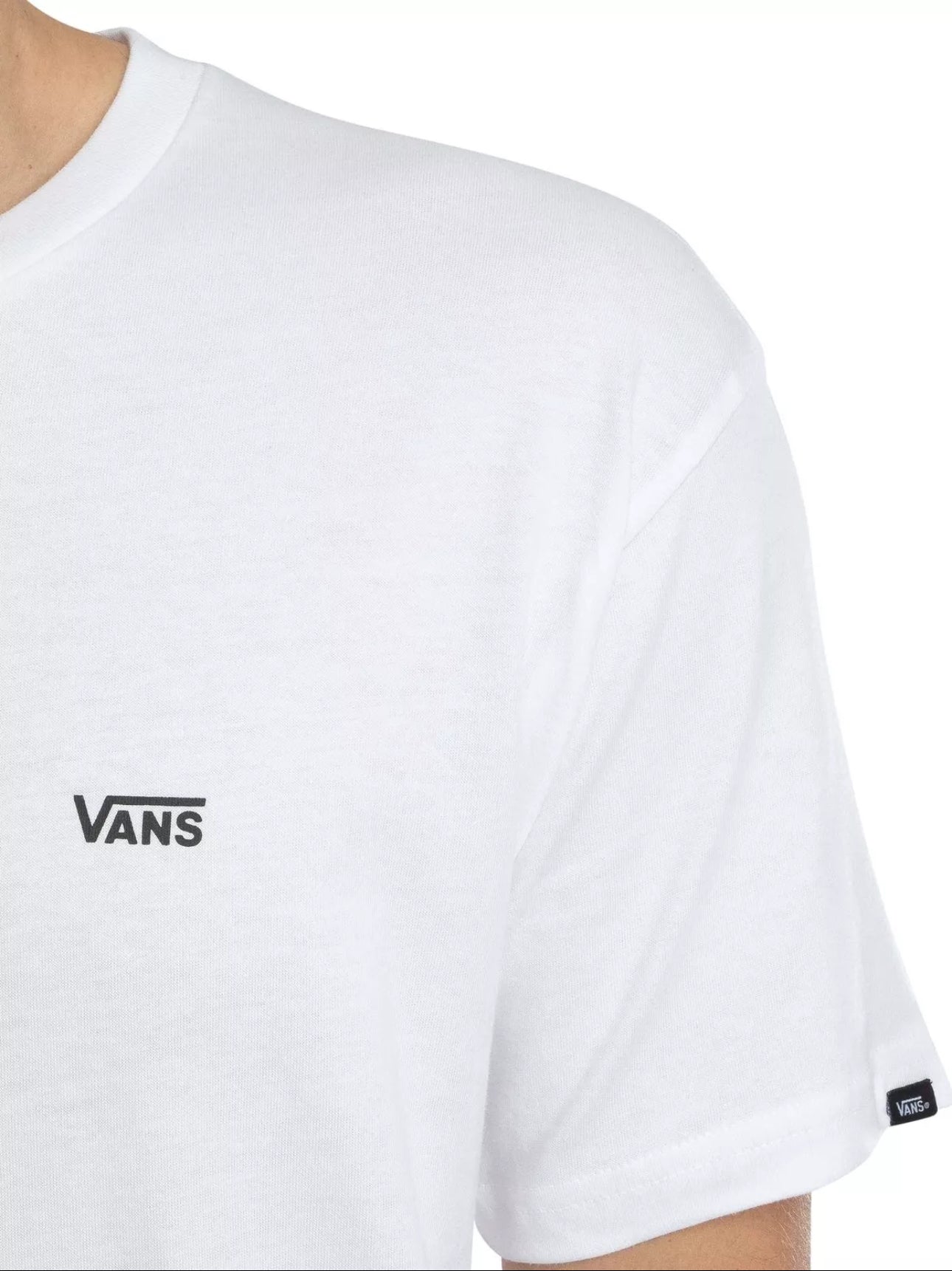Vans Men's Left Chest Logo T-Shirt, White, Size XS