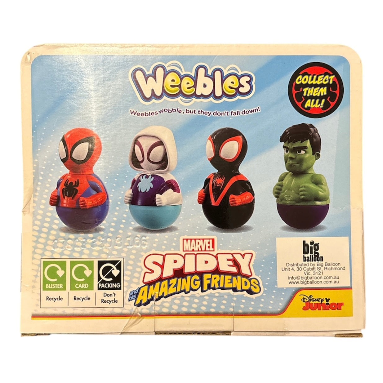 Marvel Spidey & His Amazing Friends Weebles 4 Figure Pack