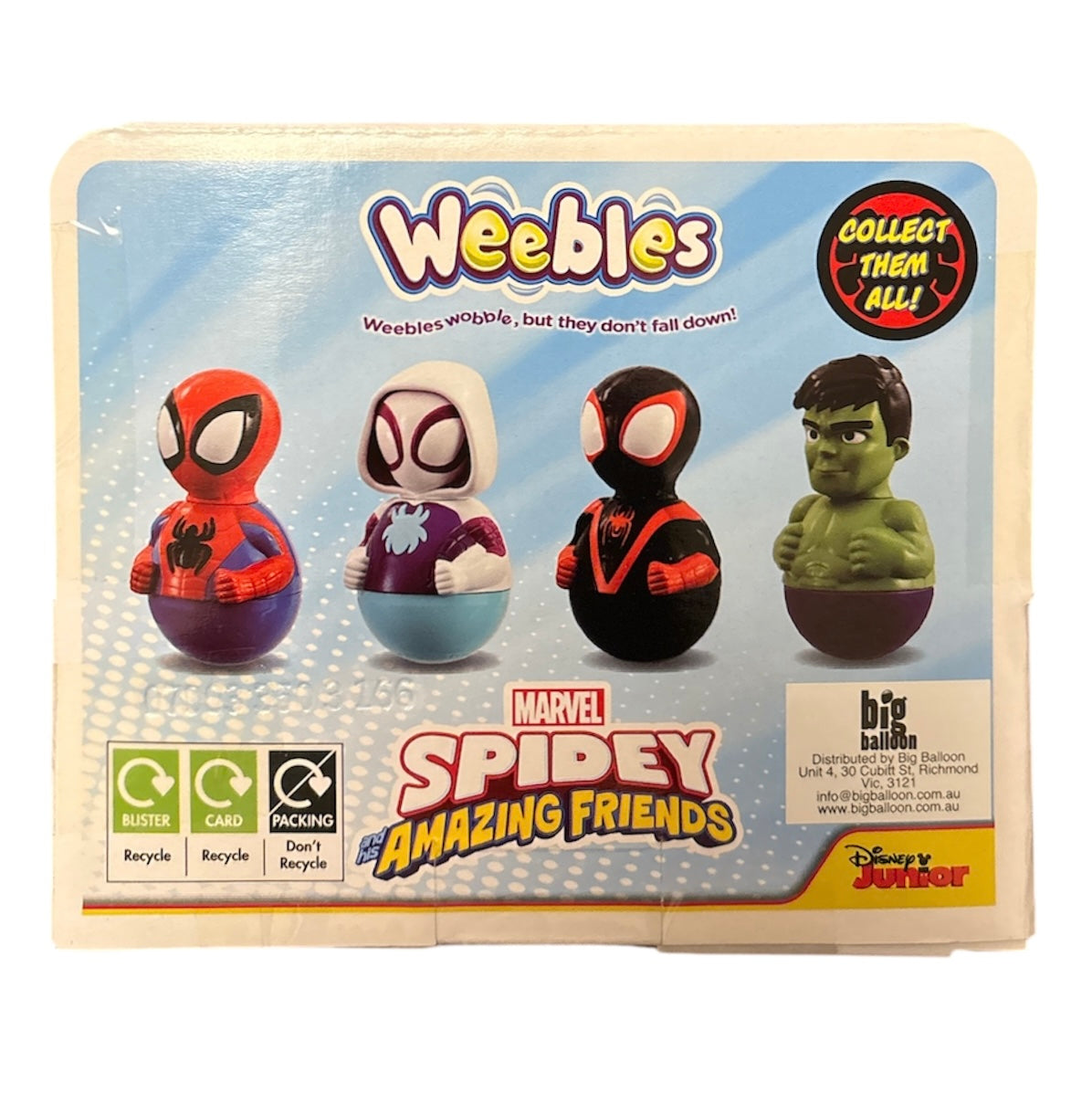 Marvel Spidey & His Amazing Friends Weebles 4 Figure Pack